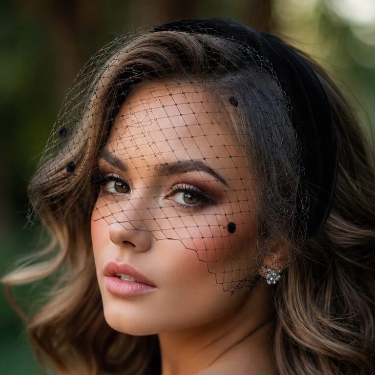 diadema con lazada de terciopelo negro