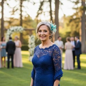 Tocado turquesa con plumas blancas