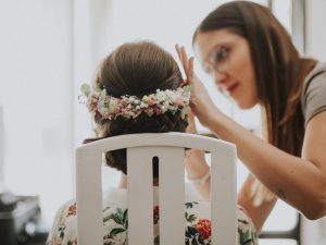 tocado de novia natural