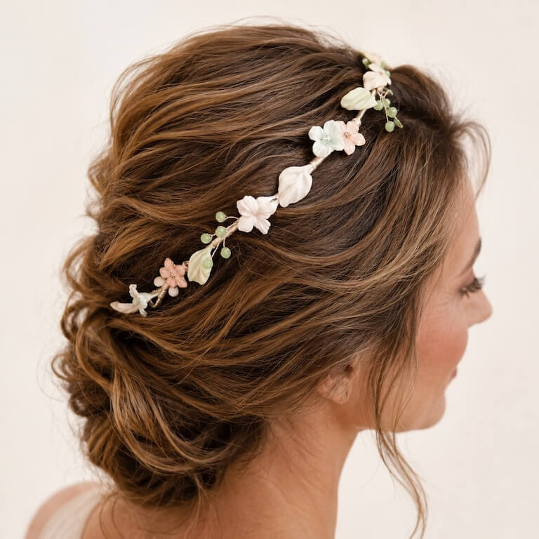 Corona de flores sencilla